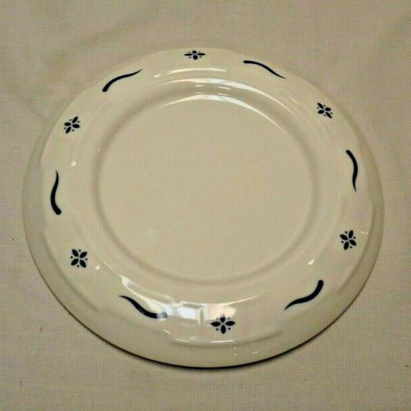 Longaberger Pottery Woven Traditions Classic Blue Pillar Candle Holder USA - Picture 4 of 6